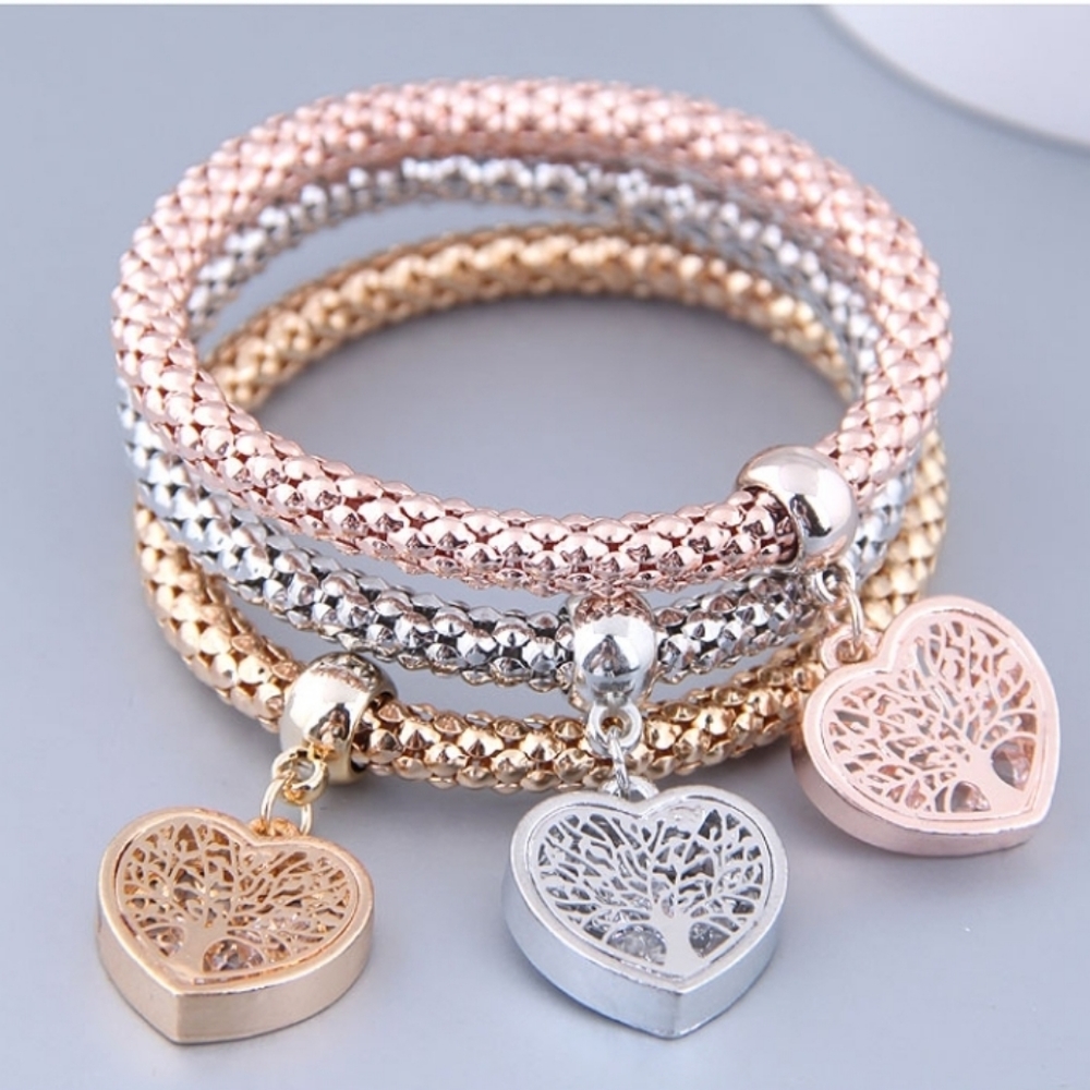 Three Tone Bracelet Set